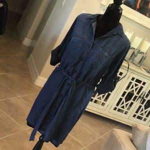 Anthropologie Blue Denim Shirt Dress💙~💙Sz Medium